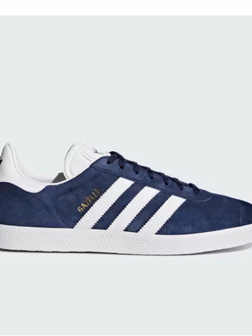adidas Navy and White Suede Low-Top Sneakers